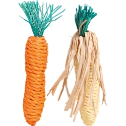 TRIXIE ZABAWKA DWA WARZYWA SIZALOWE marchewka kukurydza 15cm 6192